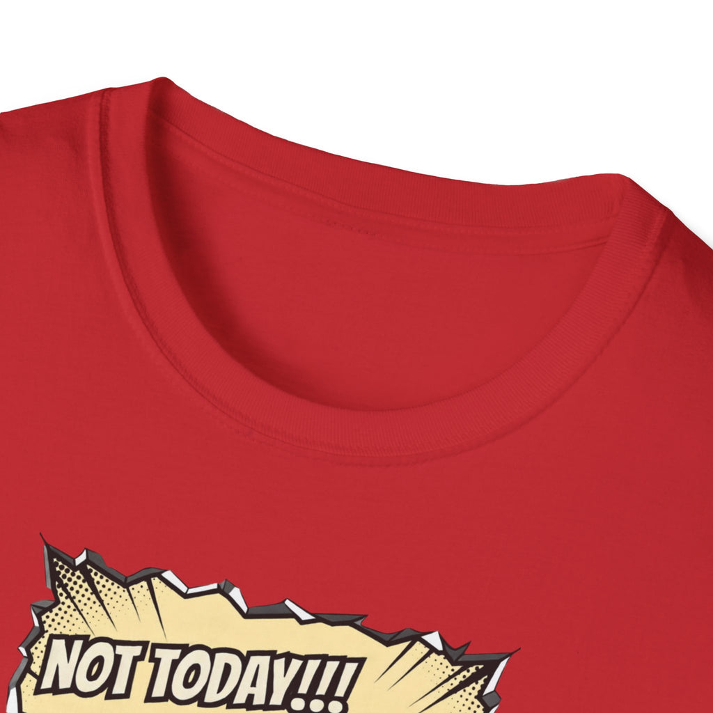 Not Today! Graphic T-Shirt — Humorous Jesus Punching Crocodile Christian Tee