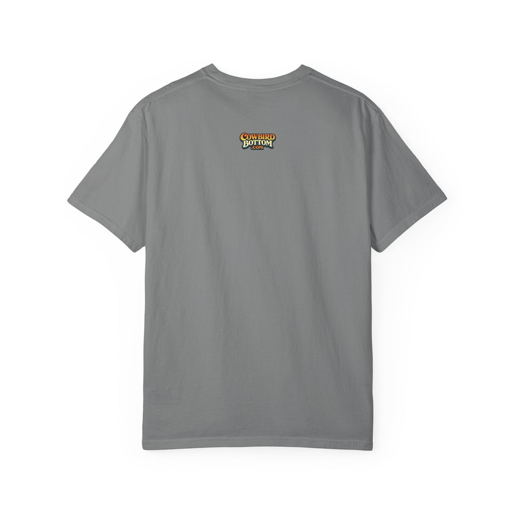 “Jesus fish story” logo on front Unisex Garment-Dyed T-shirt