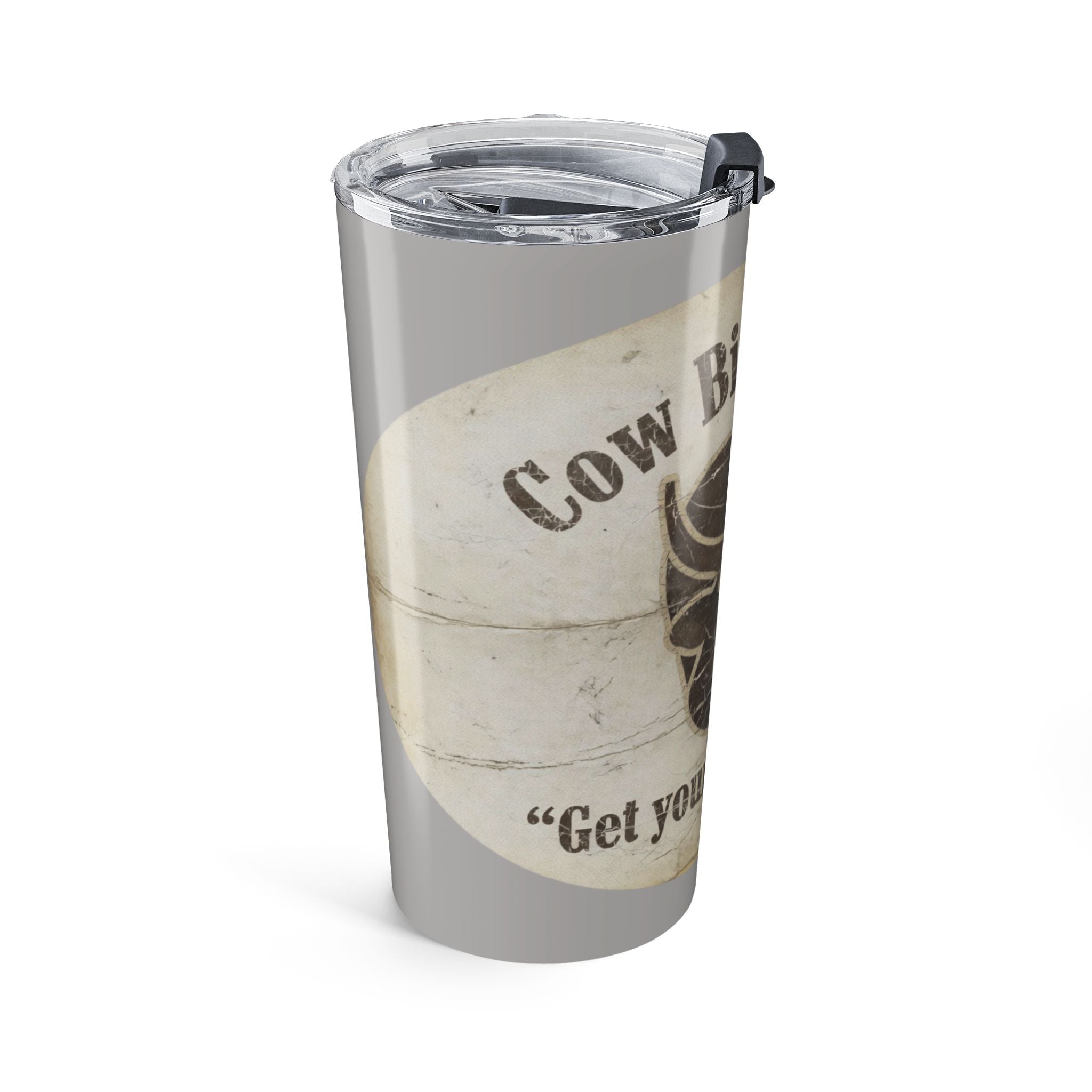 20oz Tumbler – “Cow Bird Bottom” Vintage Ranch Travel Mug