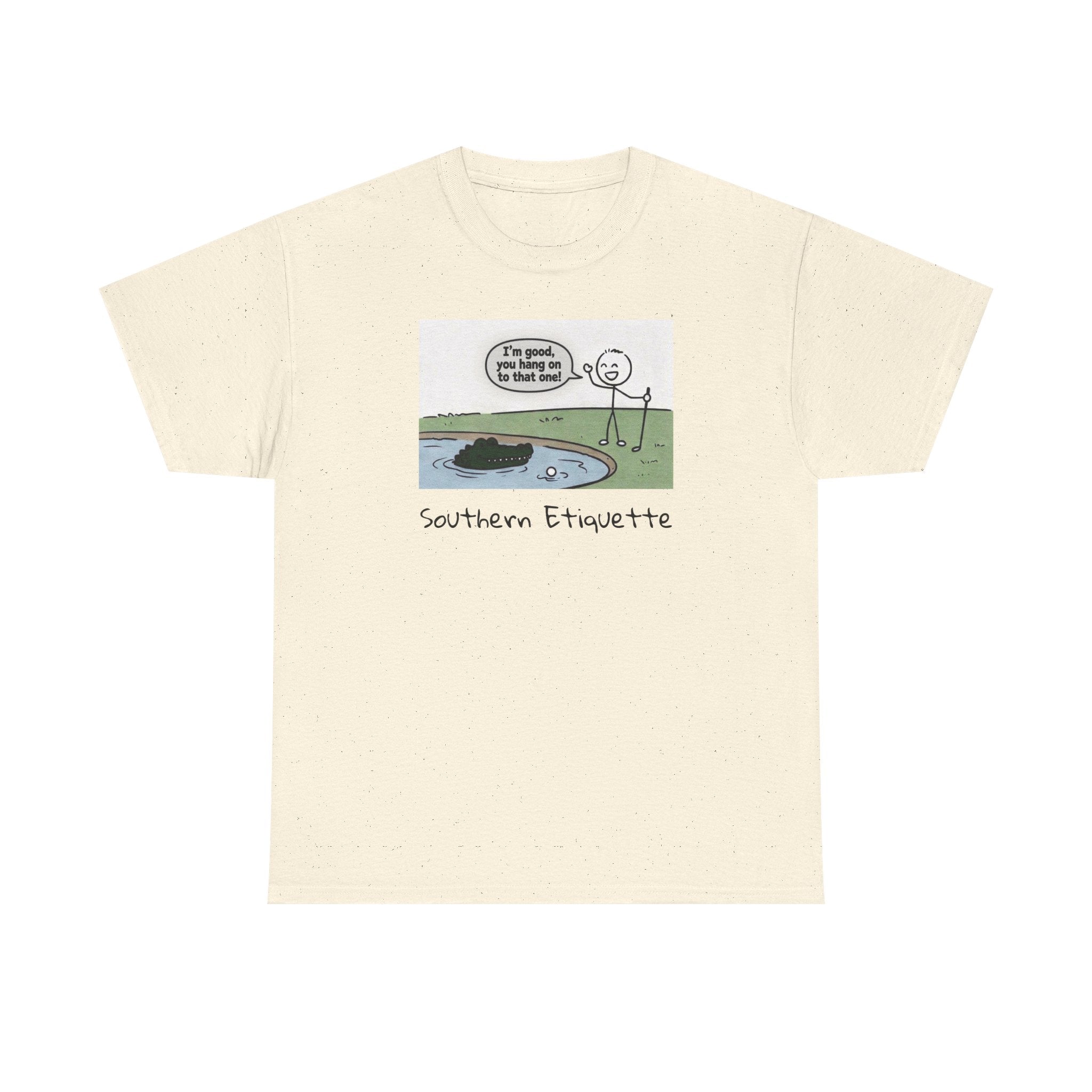 T‑Shirt — "Southern Etiquette" Alligator Cartoon Tee
