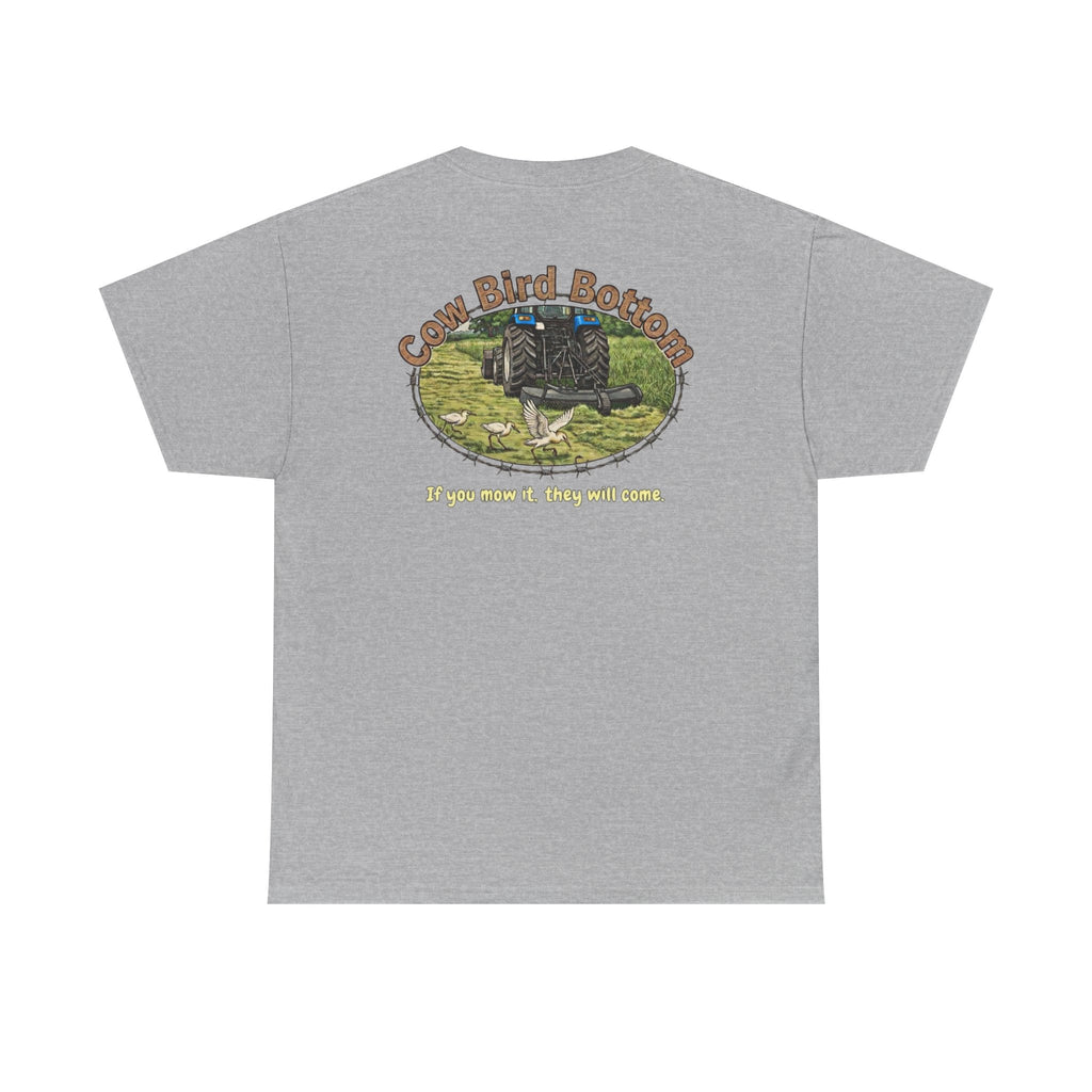T-Shirt  Mowing Blue Tractor Farm Tee