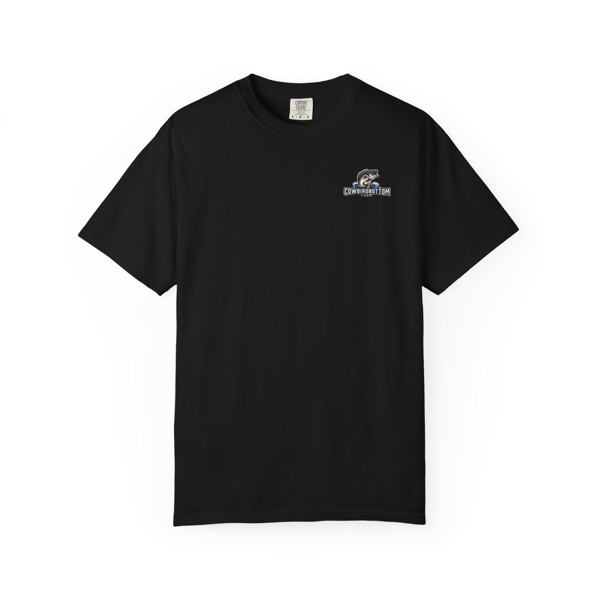 Fishing Watercolor T-Shirt — Cow Bird Bottom Graphic