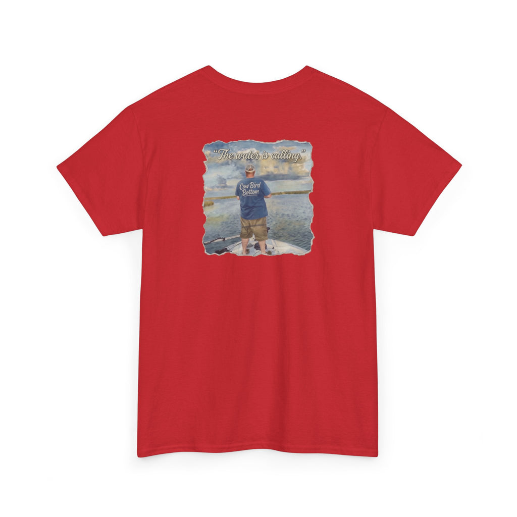 Fishing Photo Backprint Tee — Custom Shoreline Memory T‑Shirt