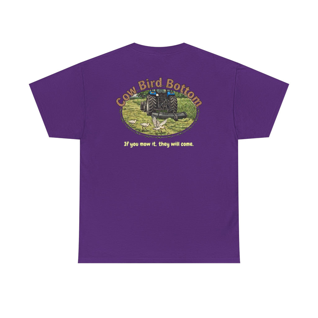 T-Shirt  Mowing Blue Tractor Farm Tee