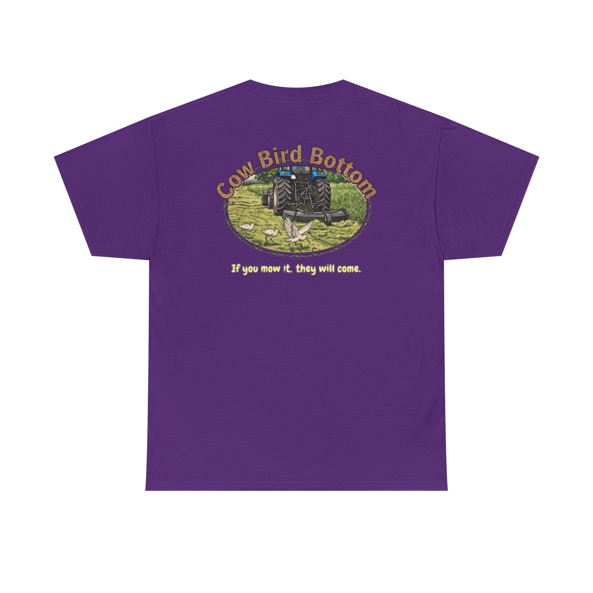 T-Shirt  Mowing Blue Tractor Farm Tee