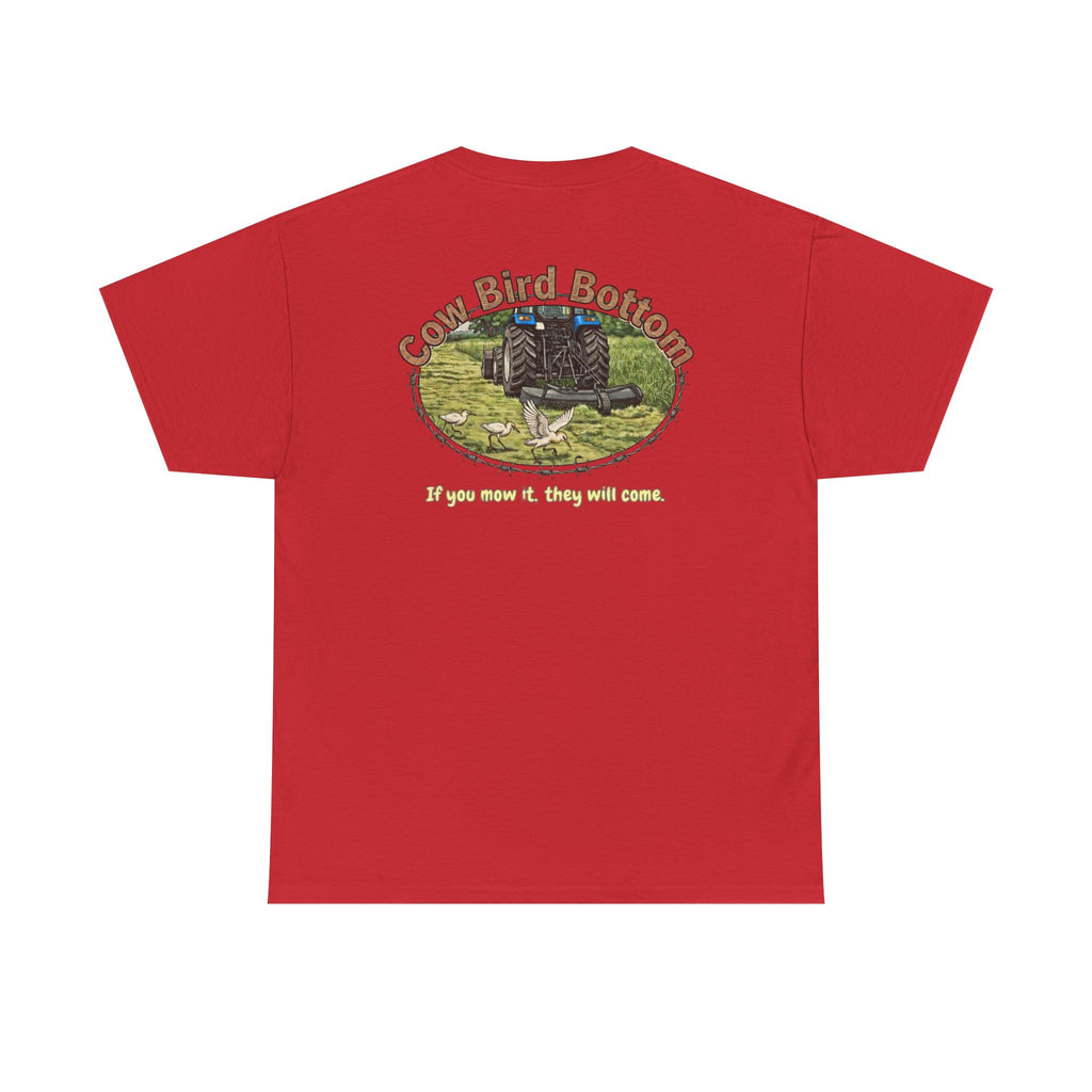 T-Shirt  Mowing Blue Tractor Farm Tee