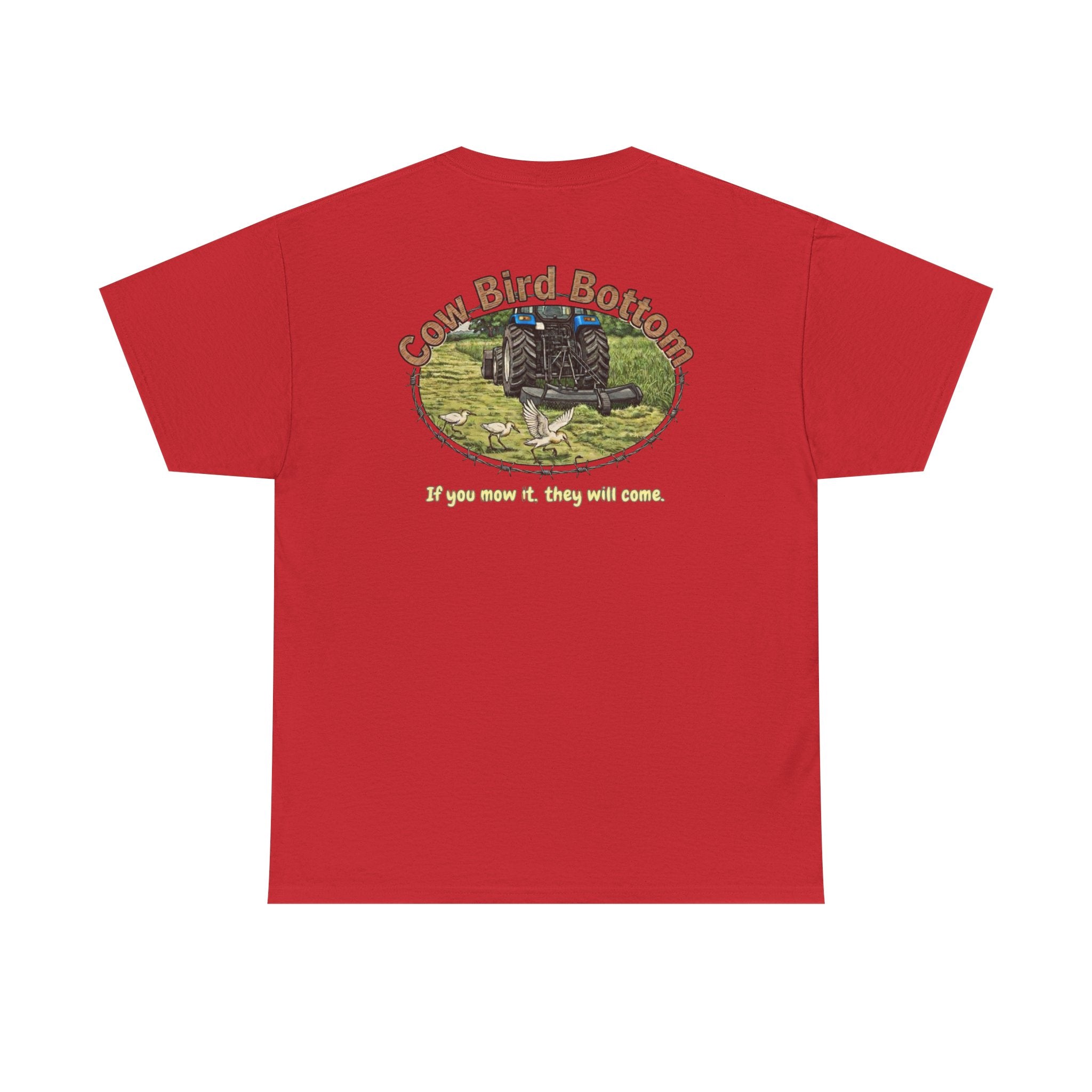 T-Shirt  Mowing Blue Tractor Farm Tee