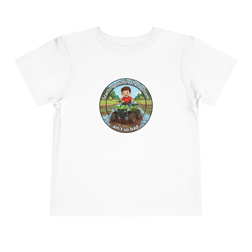 Cowbird Bottom Toddler Tee – Cute Fishing Adventure Graphic