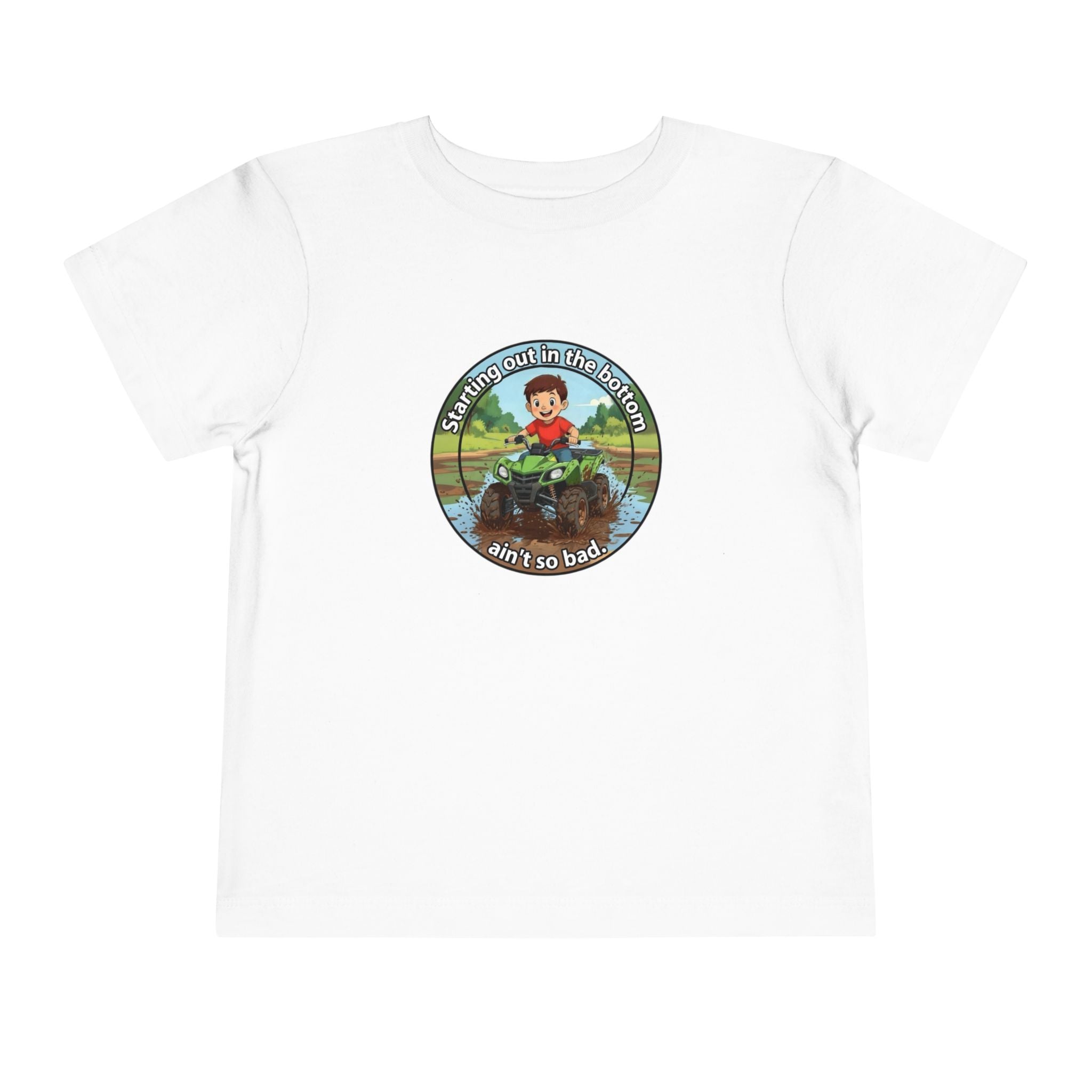 Cowbird Bottom Toddler Tee – Cute Fishing Adventure Graphic