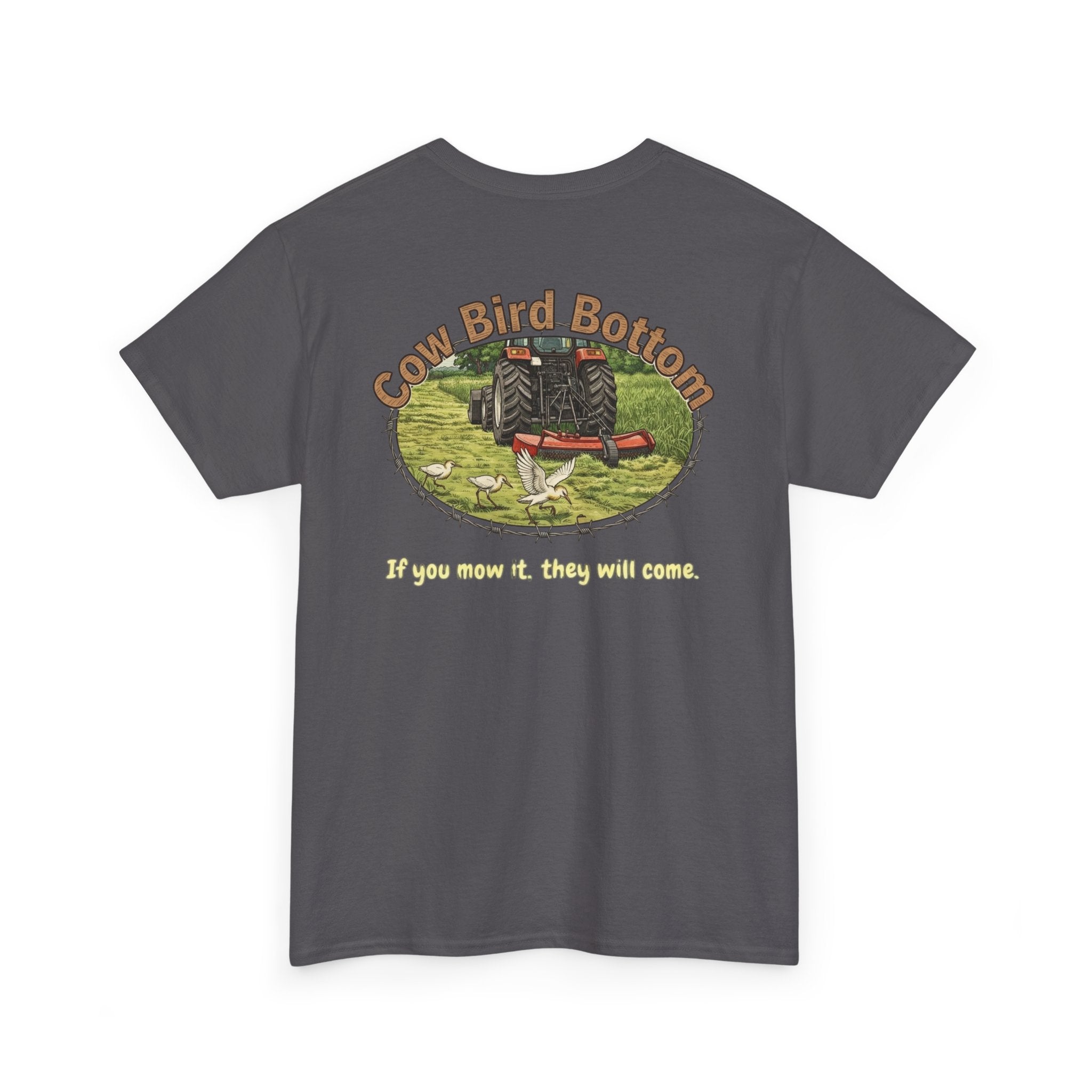 Cow Bird Bottom Red Tractor Graphic Tee