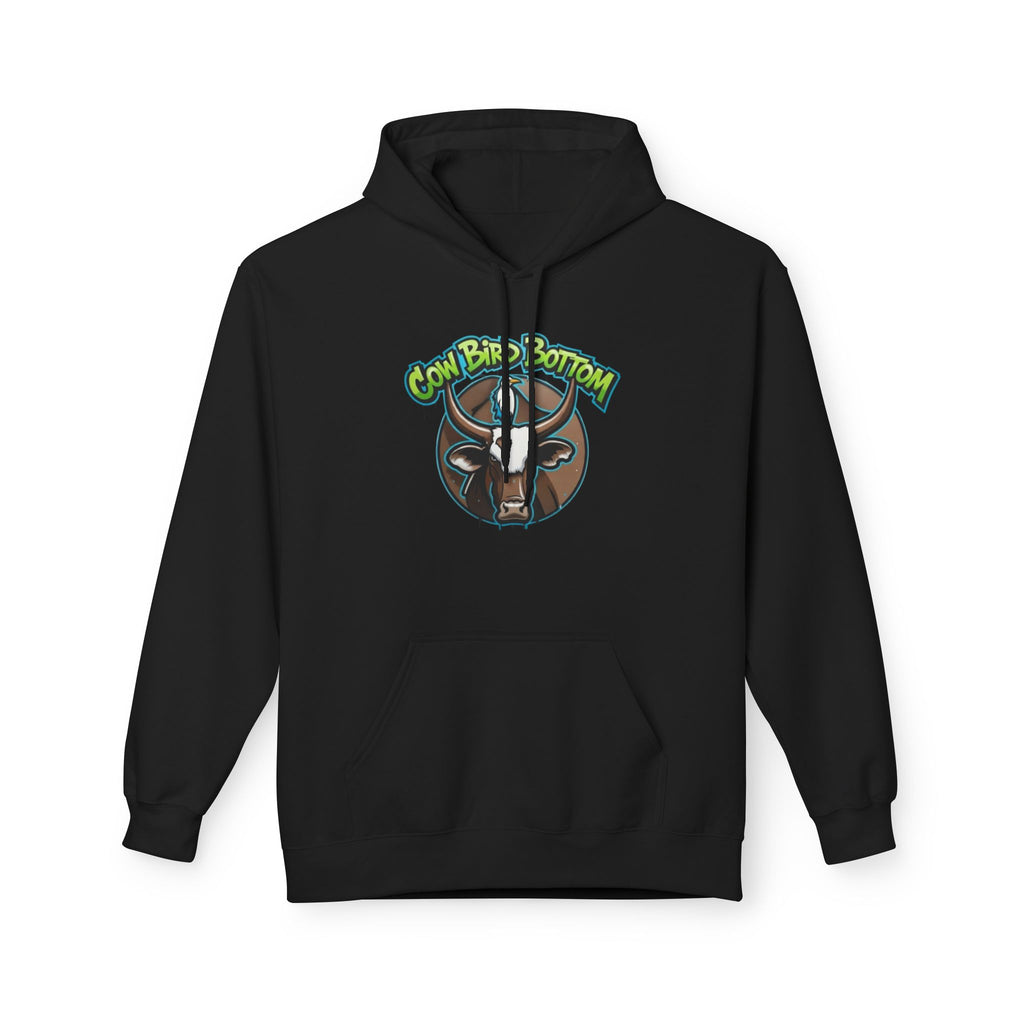 Cow Bird Bottom Hoodie — Graphic Cow Logo Pullover