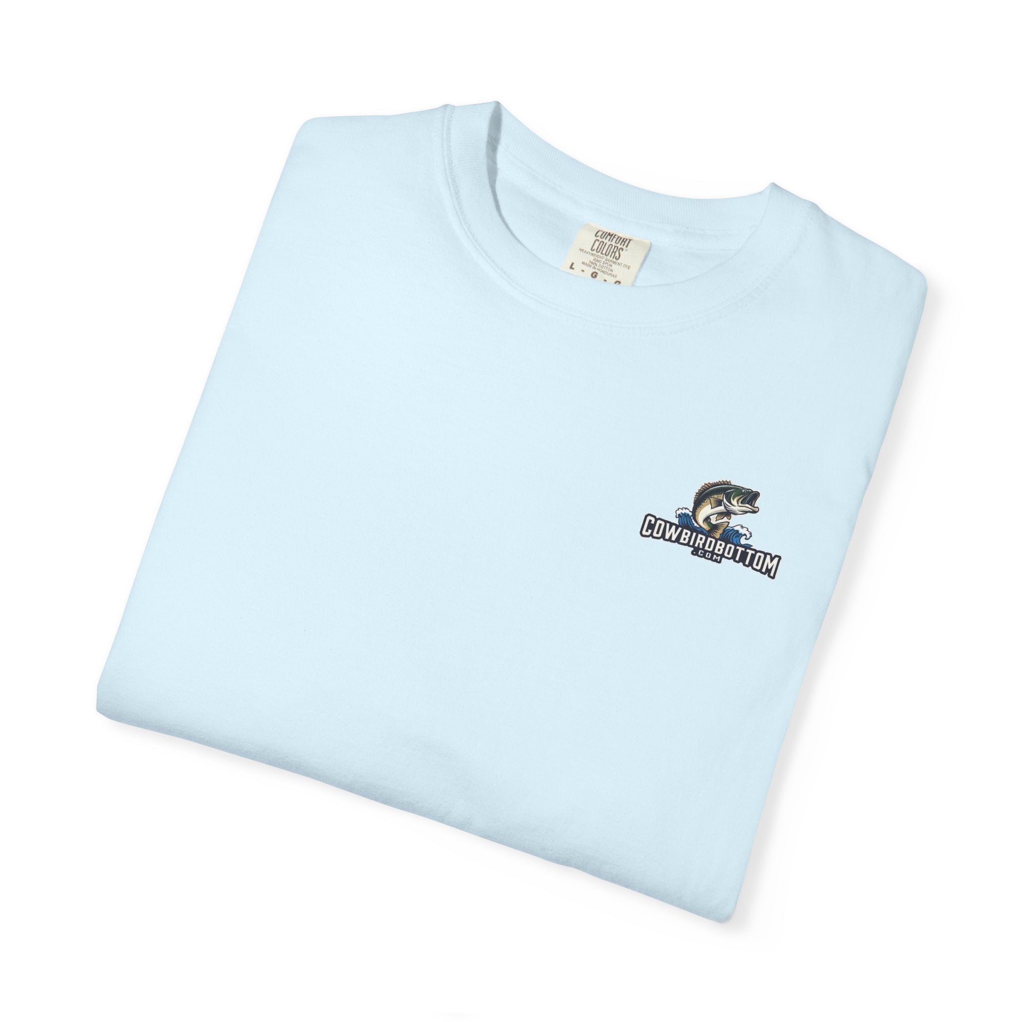 Fishing Watercolor T-Shirt — Cow Bird Bottom Graphic