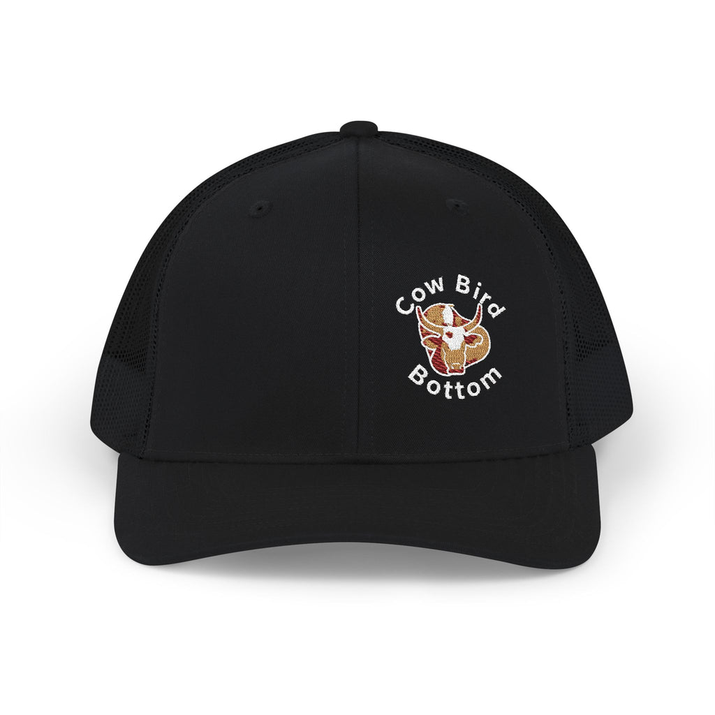 Cow Bird Bottom Richardson Embroidered Trucker Cap