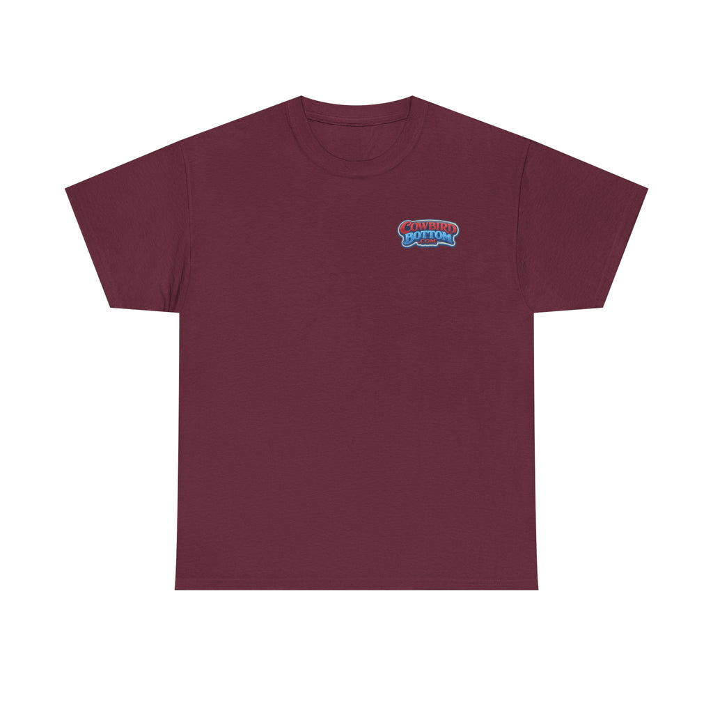 Excavator Logo T‑Shirt — Vintage Construction Crew Tee (Back Graphic: 'This Is My Alma Mater')