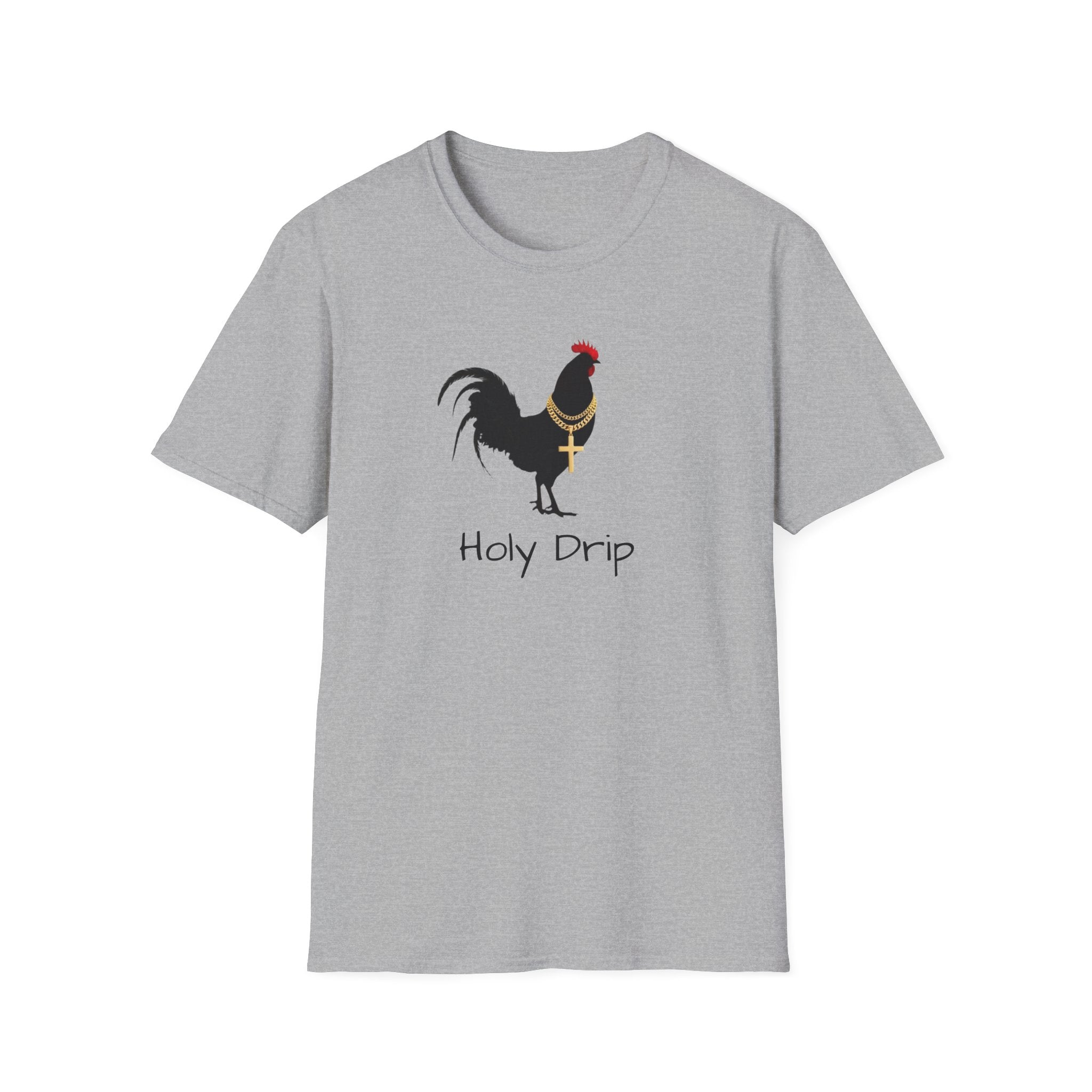 Rooster Graphic T-Shirt — "Sanctified and Still Strutting" Christian Farmhouse Tee
