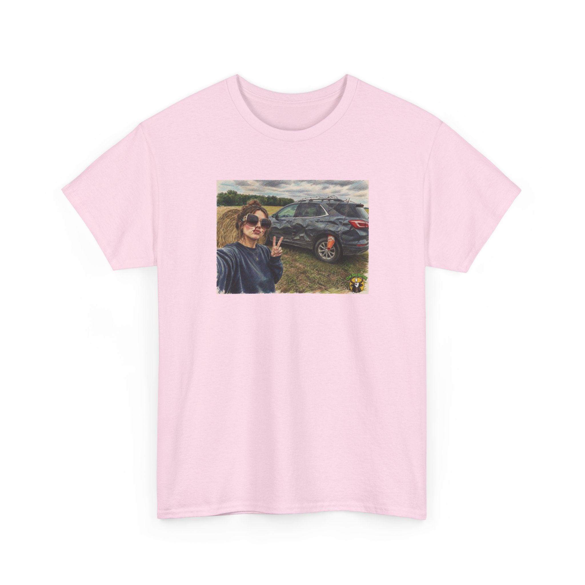 Photo Selfie Car TikTok Tee — Custom Vintage Car Selfie T-Shirt