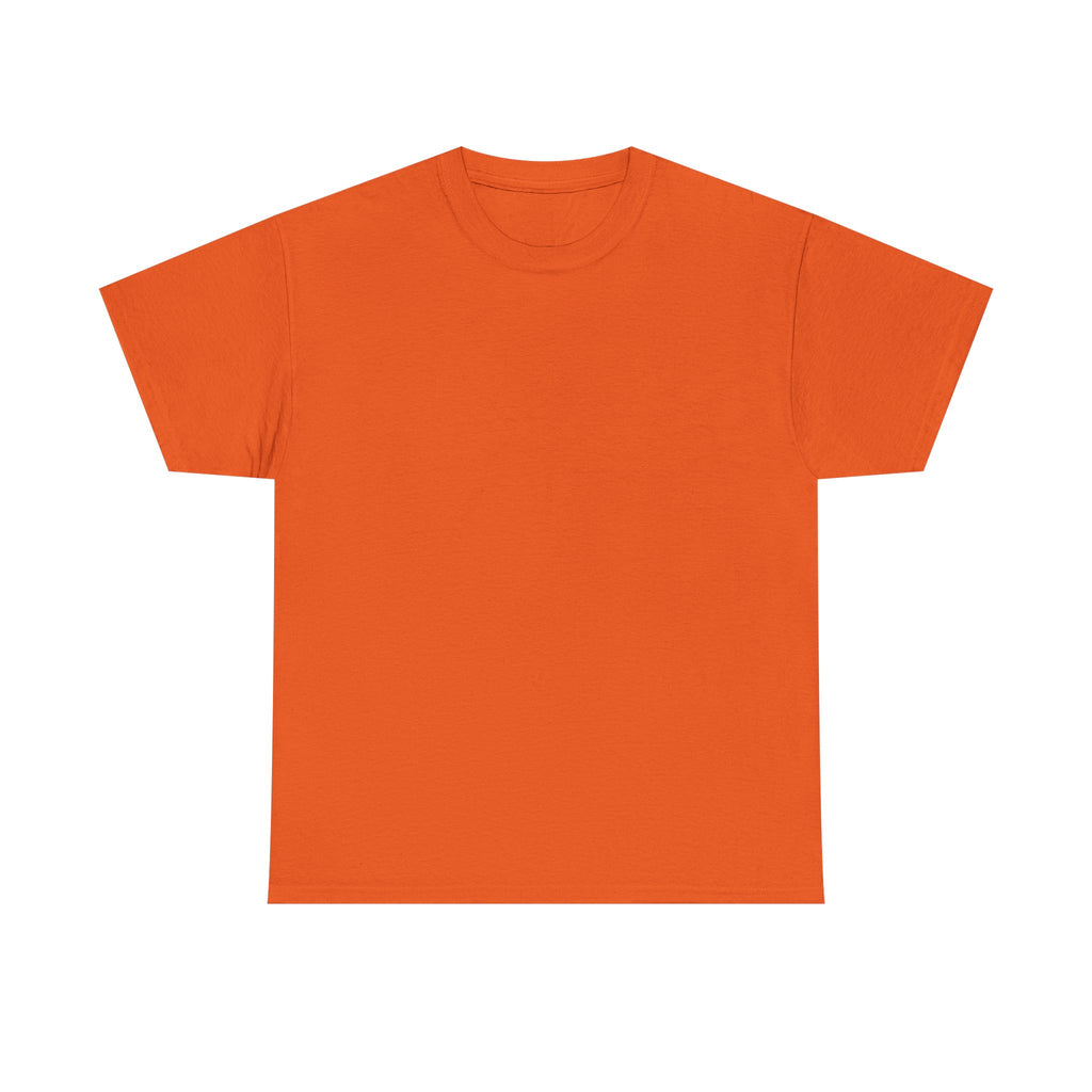 T-Shirt — Cow Bird Bottom tee orange tractor("If you mow it, they will come")