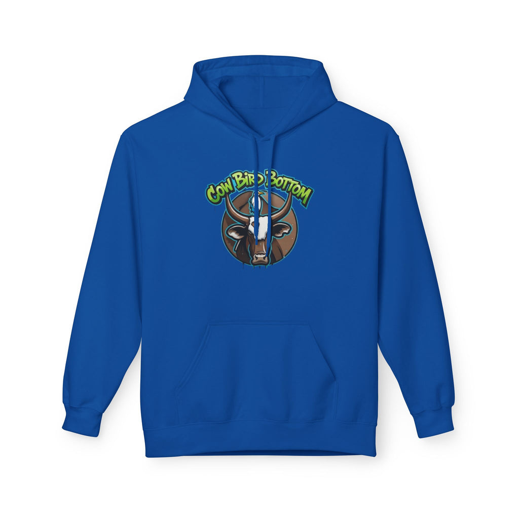 Cow Bird Bottom Hoodie — Graphic Cow Logo Pullover