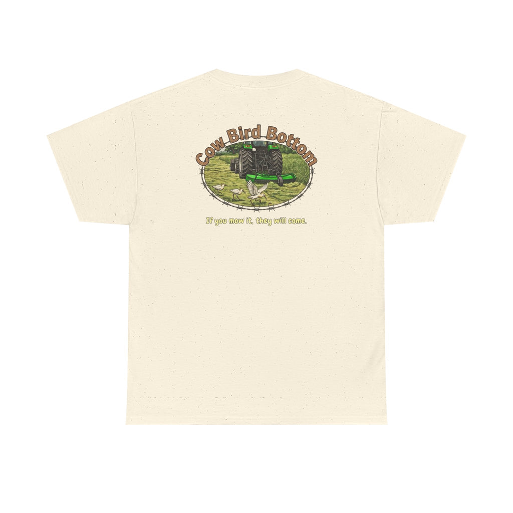 T-Shirt — Mowing Cattle Egret  Illustration Tee