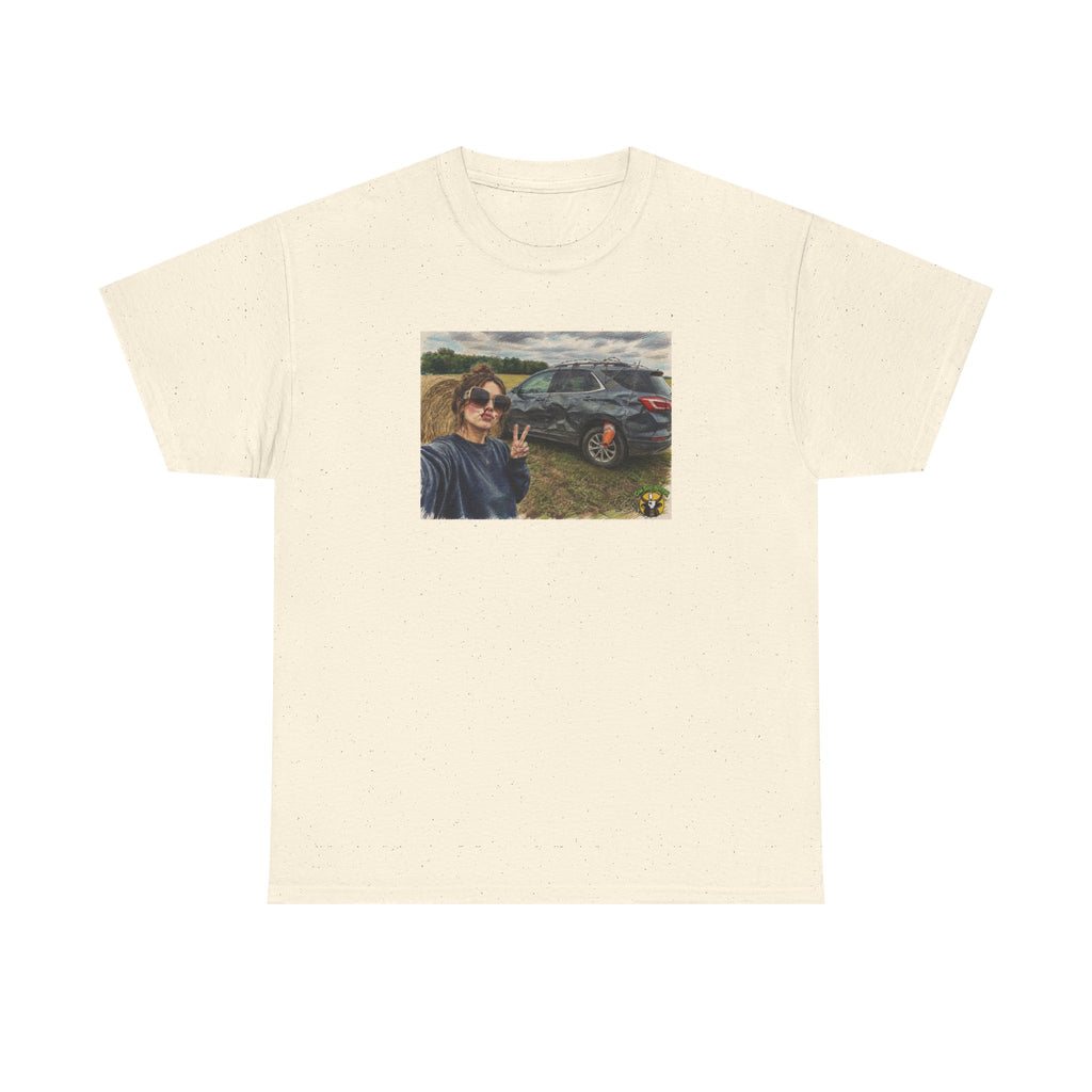 Photo Selfie Car TikTok Tee — Custom Vintage Car Selfie T-Shirt