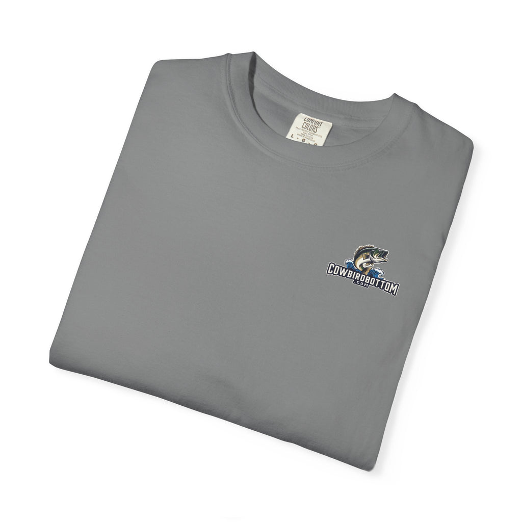 Fishing Watercolor T-Shirt — Cow Bird Bottom Graphic