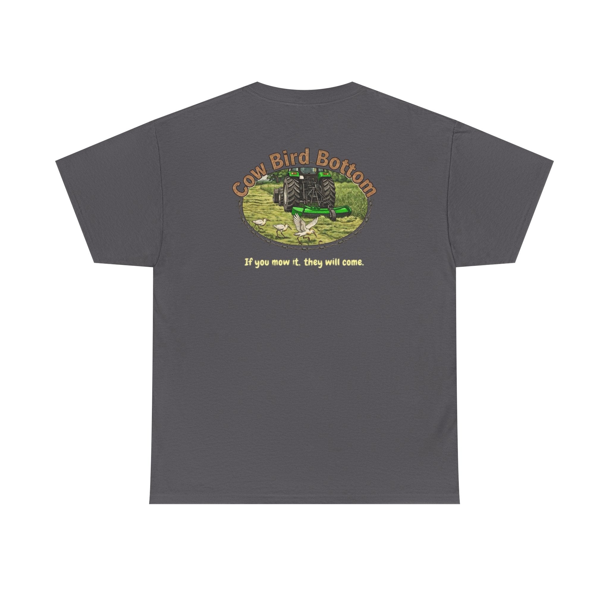 T-Shirt — Mowing Cattle Egret  Illustration Tee