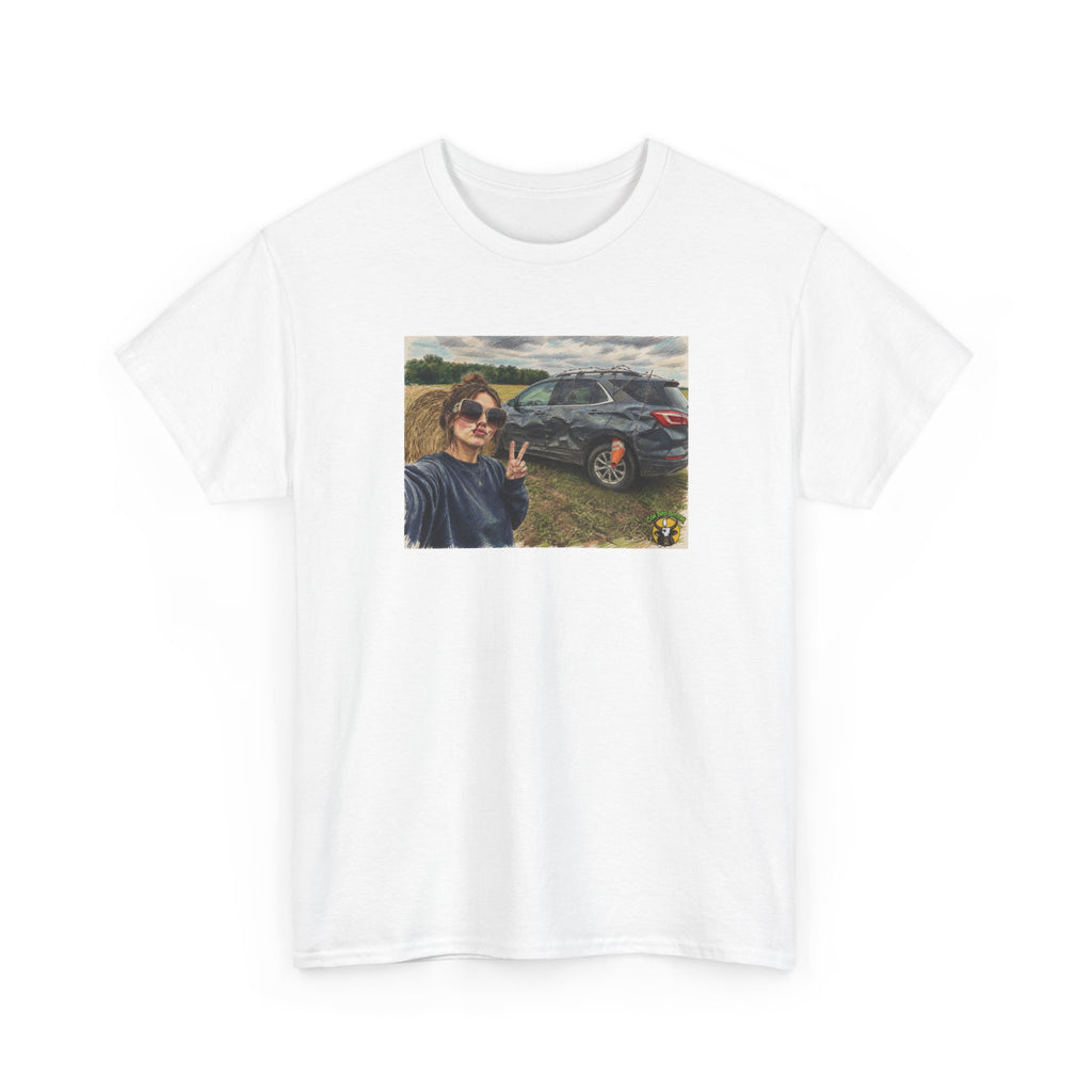 Photo Selfie Car TikTok Tee — Custom Vintage Car Selfie T-Shirt