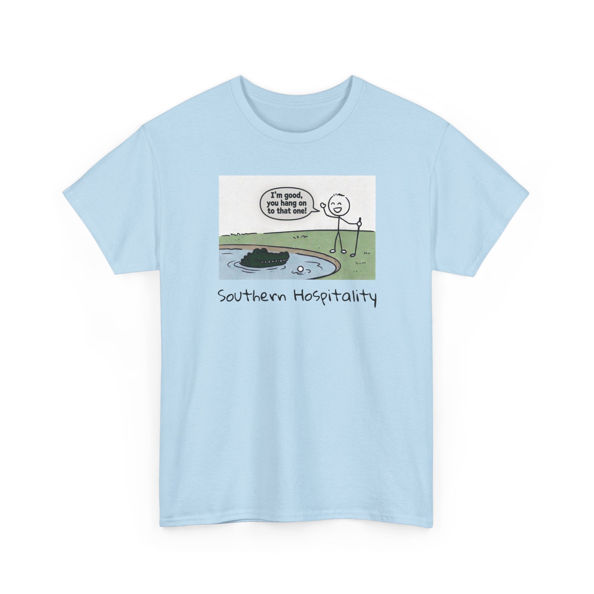 T‑Shirt — "Southern Etiquette" Alligator Cartoon Tee