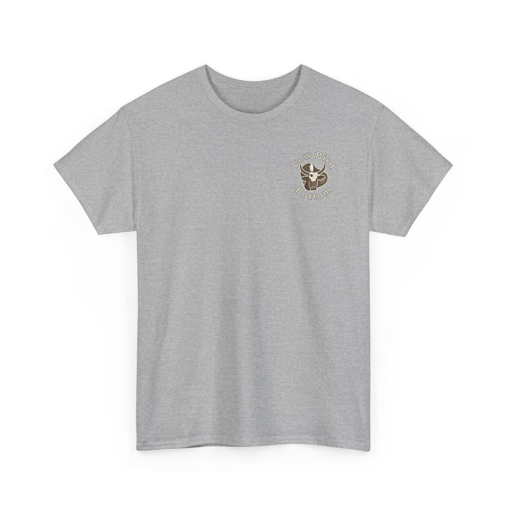 T-Shirt — Cow Bird Bottom Patriotic Graphic Tee