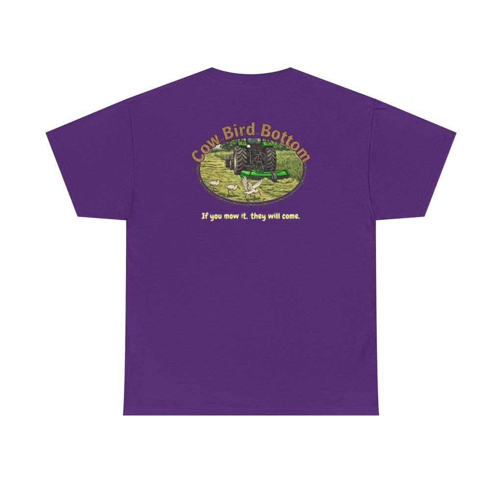 T-Shirt — Mowing Cattle Egret  Illustration Tee