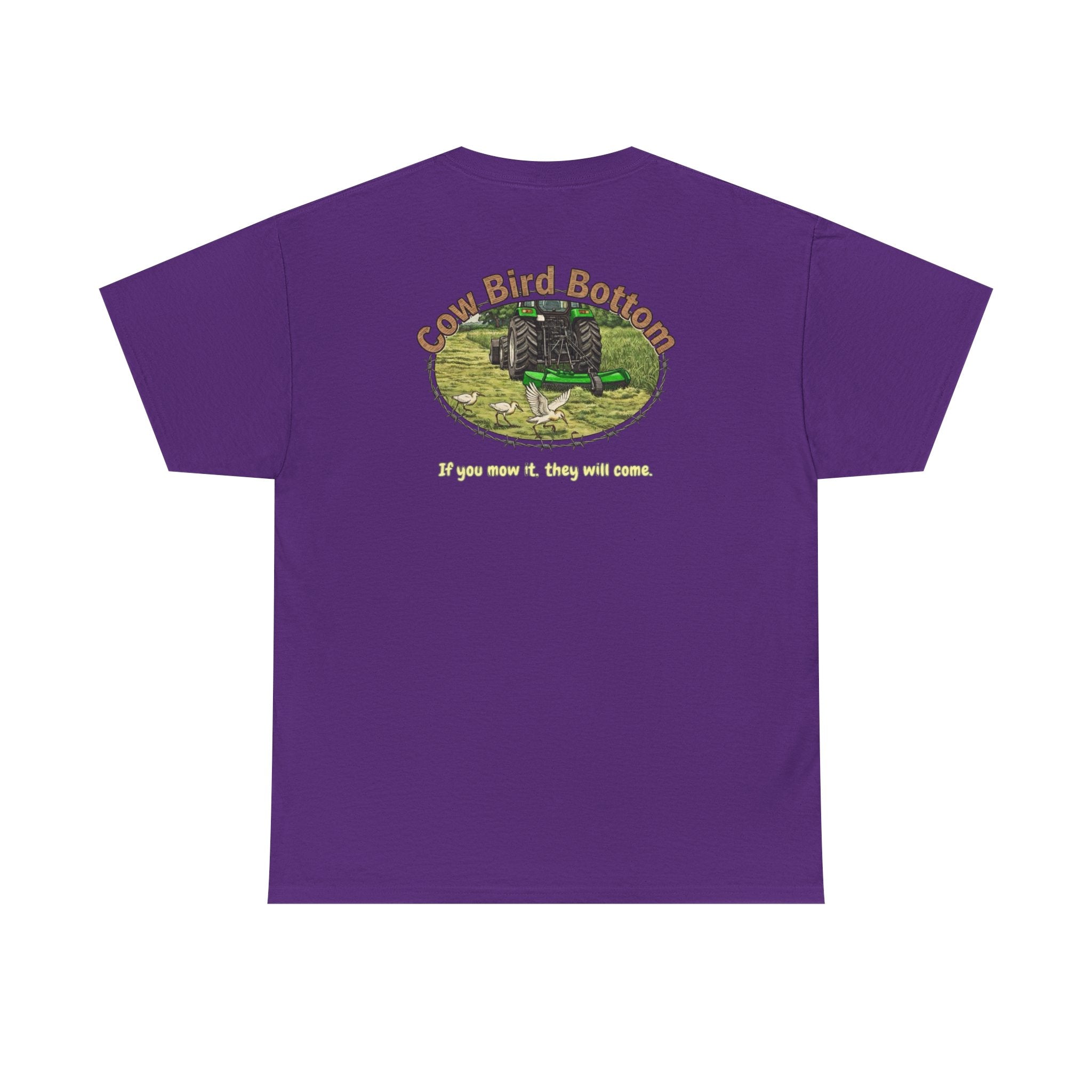 T-Shirt — Mowing Cattle Egret  Illustration Tee