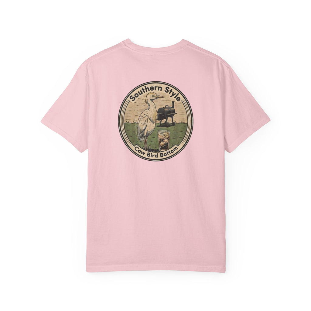 T-Shirt — "Southern Style" Cow Bird Bottom Graphic Tee