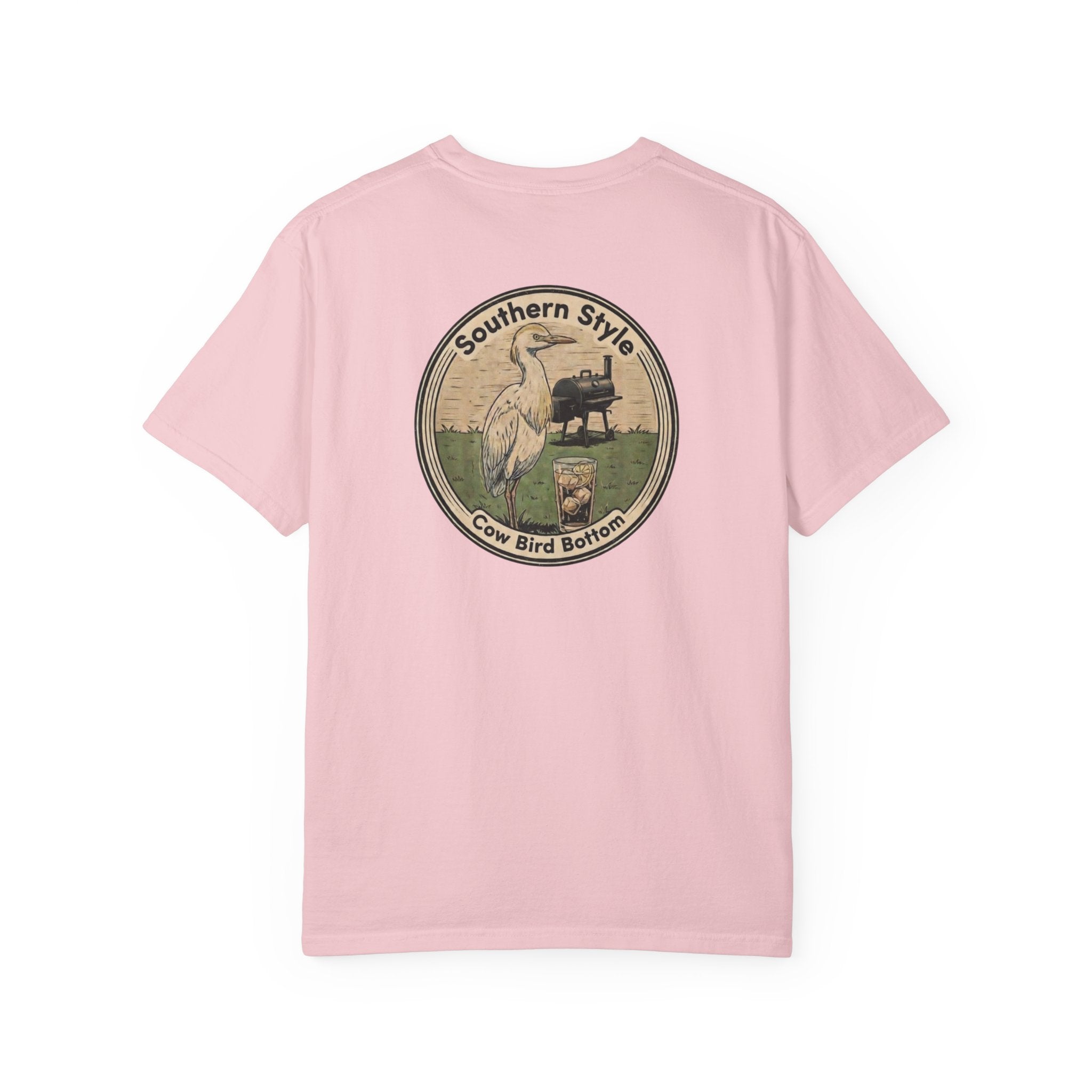 T-Shirt — "Southern Style" Cow Bird Bottom Graphic Tee