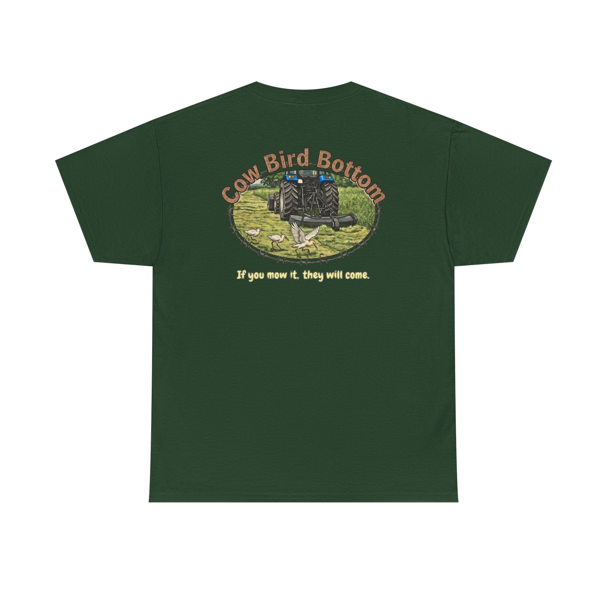 T-Shirt  Mowing Blue Tractor Farm Tee