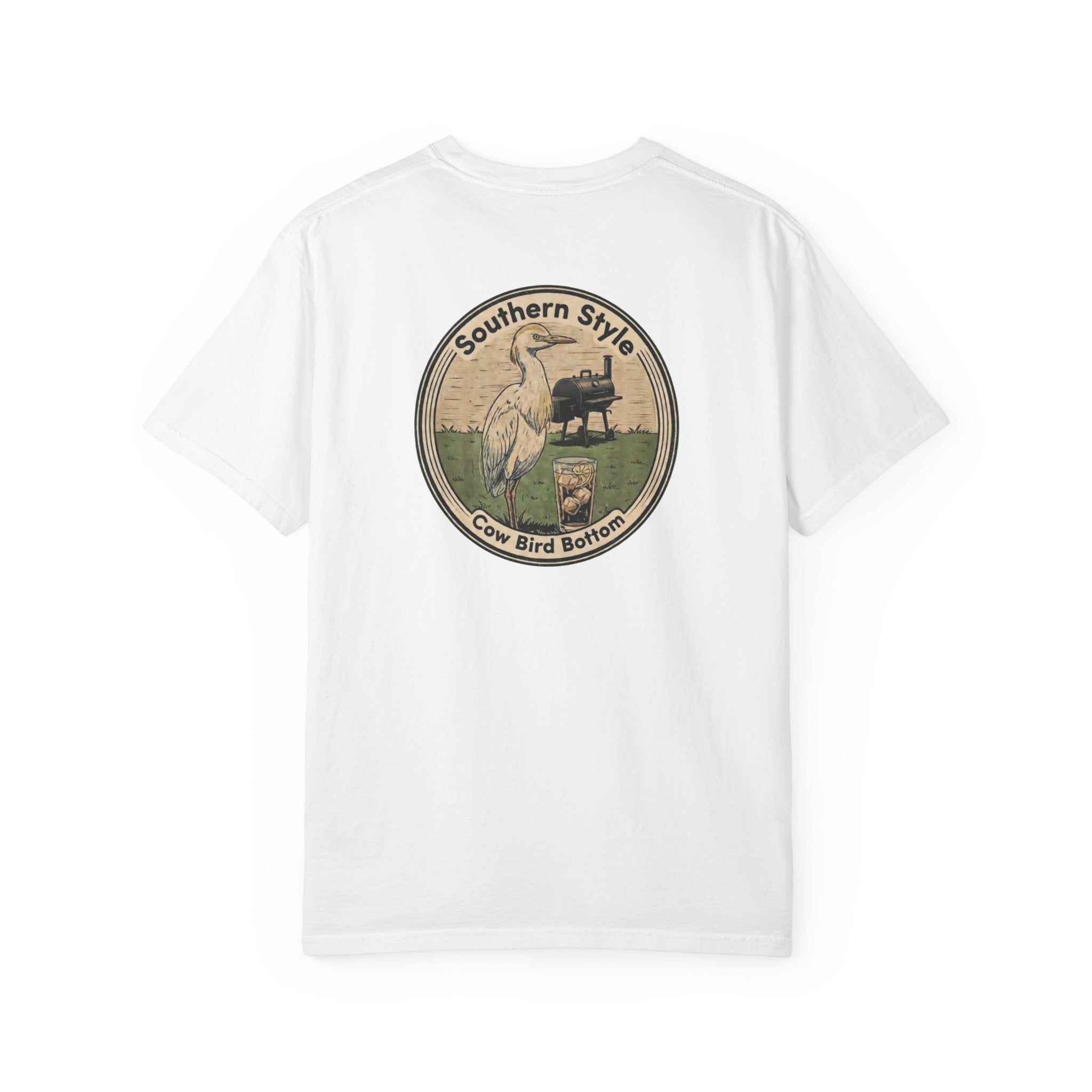T-Shirt — "Southern Style" Cow Bird Bottom Graphic Tee