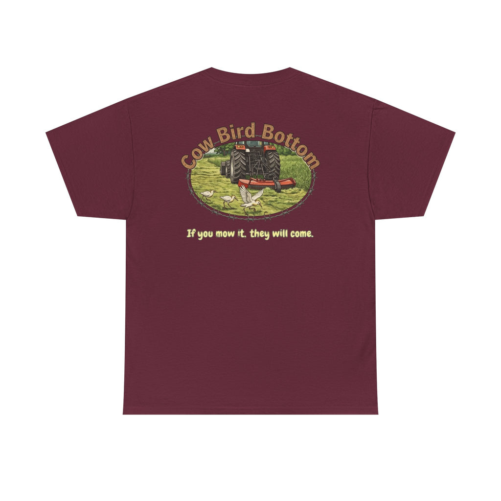 Cow Bird Bottom Red Tractor Graphic Tee