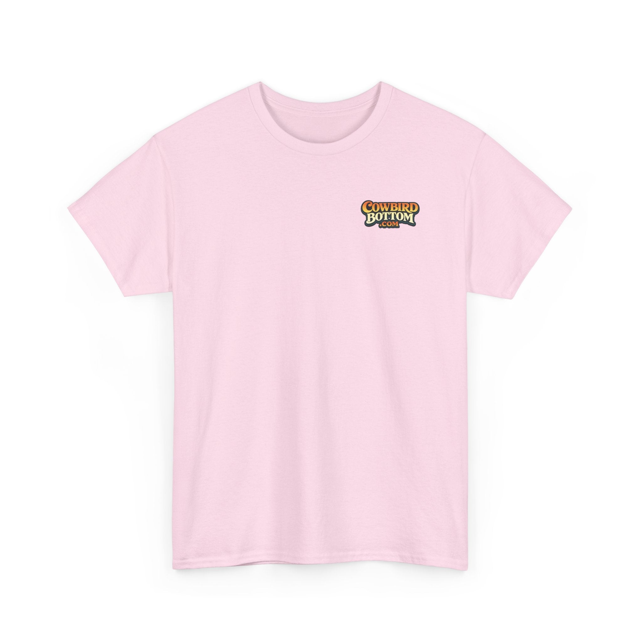 Graphic Tee — 'Cow Bird Bottom' Fishing Scene T-Shirt