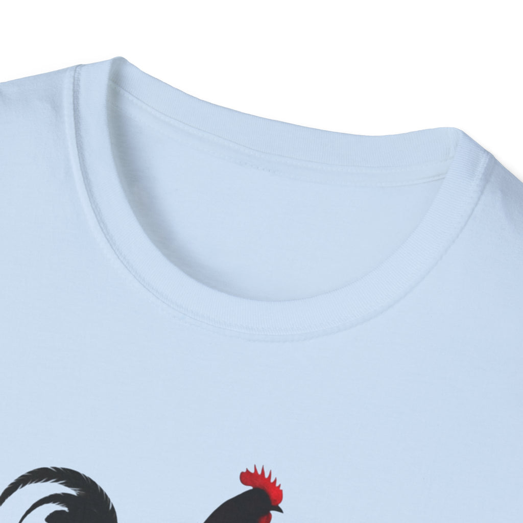 Rooster Graphic T-Shirt — "Sanctified and Still Strutting" Christian Farmhouse Tee