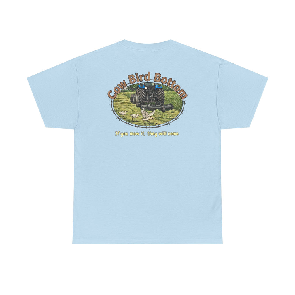 T-Shirt  Mowing Blue Tractor Farm Tee