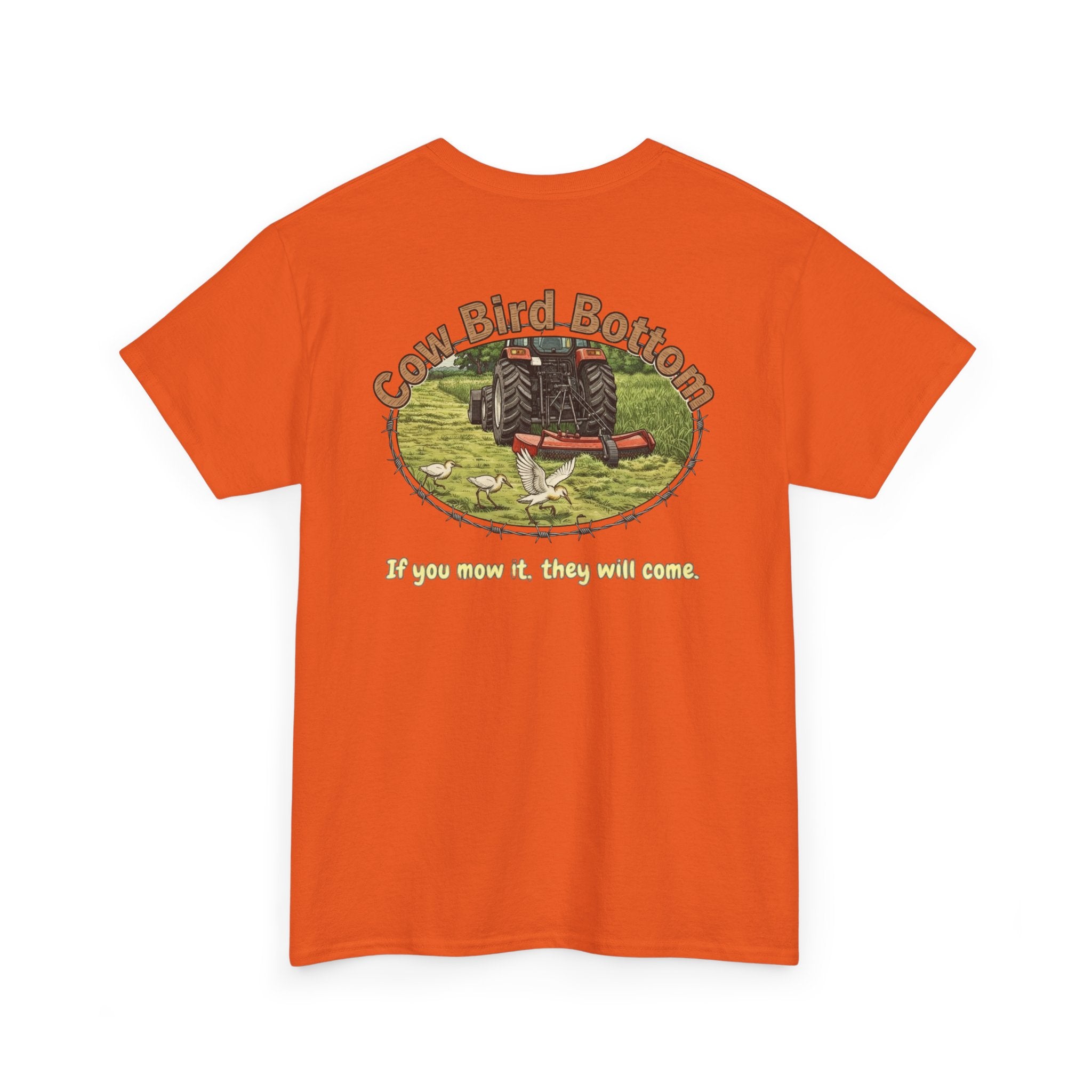 Cow Bird Bottom Red Tractor Graphic Tee