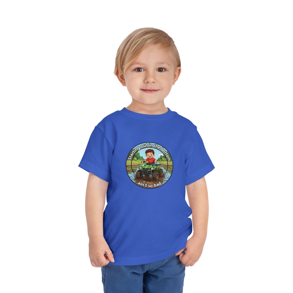 Cowbird Bottom Toddler Tee – Cute Fishing Adventure Graphic