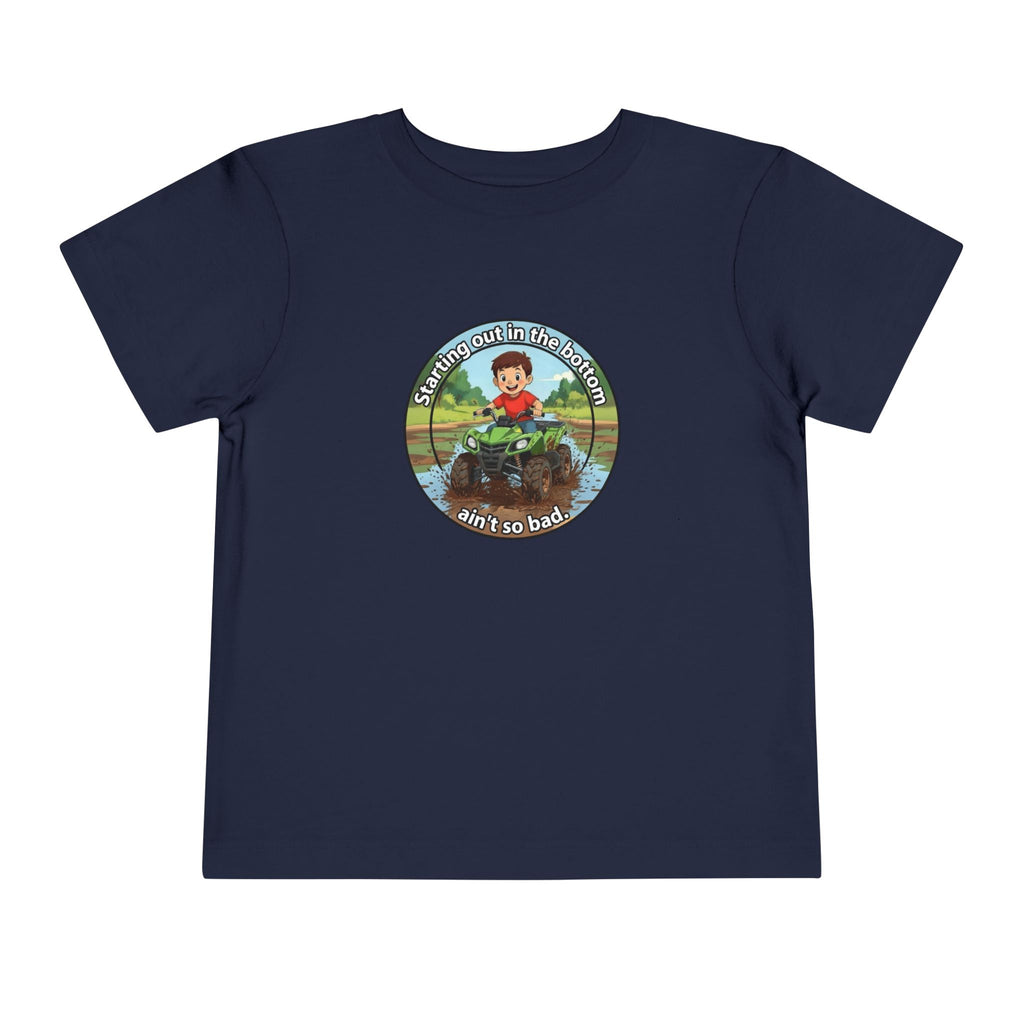 Cowbird Bottom Toddler Tee – Cute Fishing Adventure Graphic