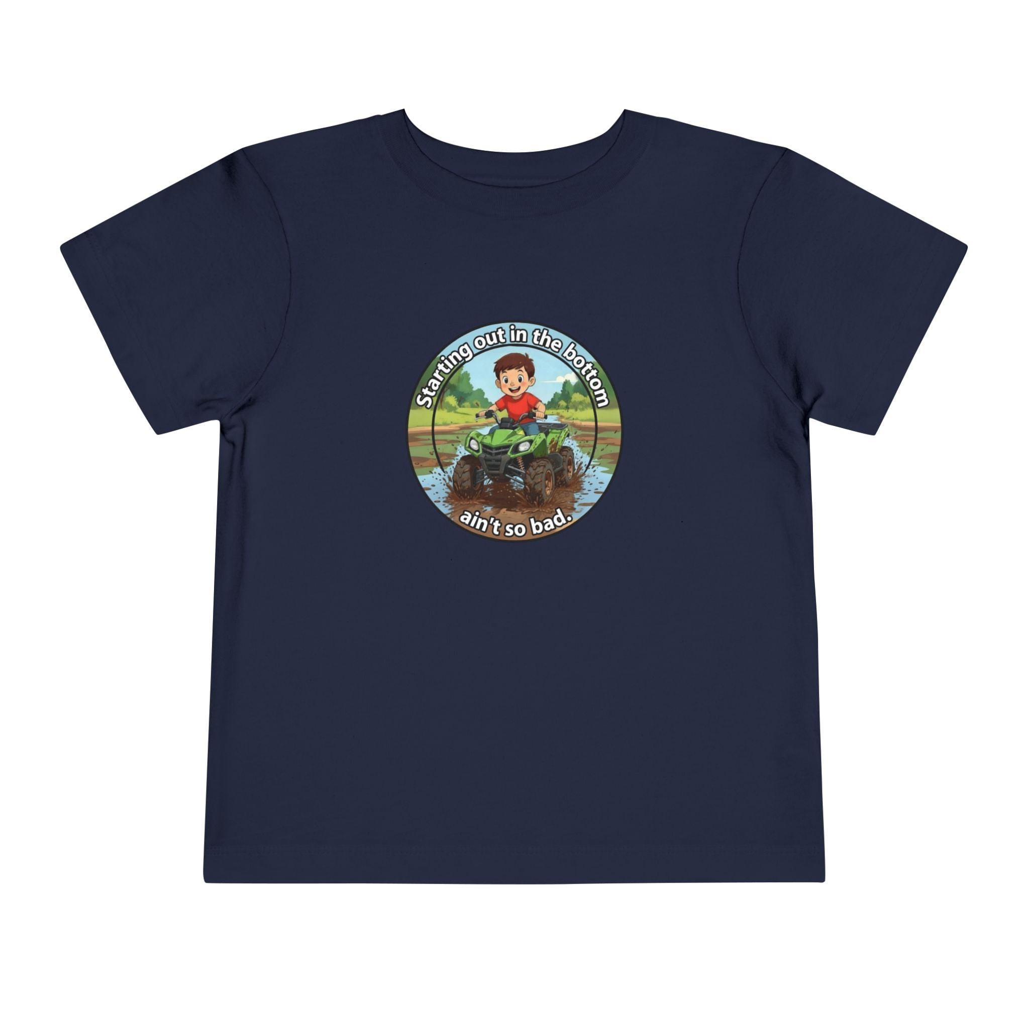 Cowbird Bottom Toddler Tee – Cute Fishing Adventure Graphic