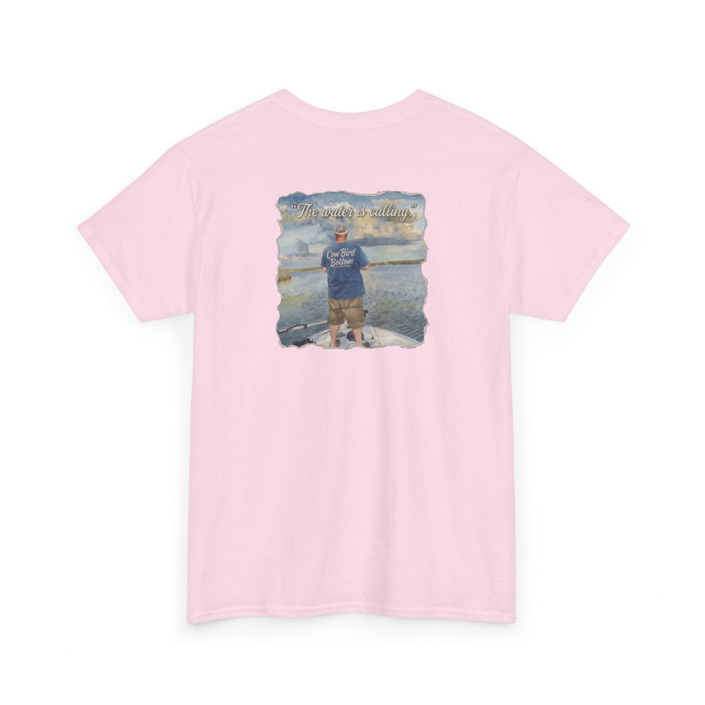 Fishing Photo Backprint Tee — Custom Shoreline Memory T‑Shirt