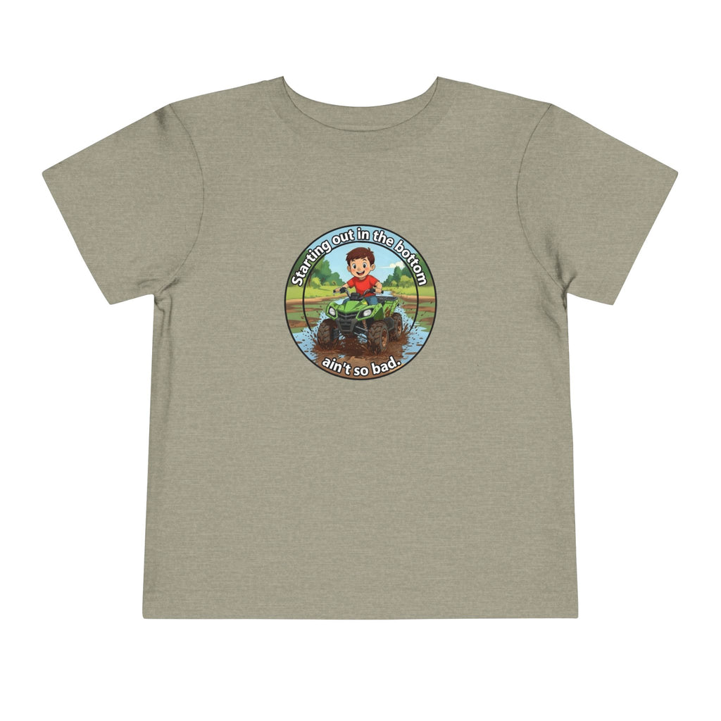 Cowbird Bottom Toddler Tee – Cute Fishing Adventure Graphic
