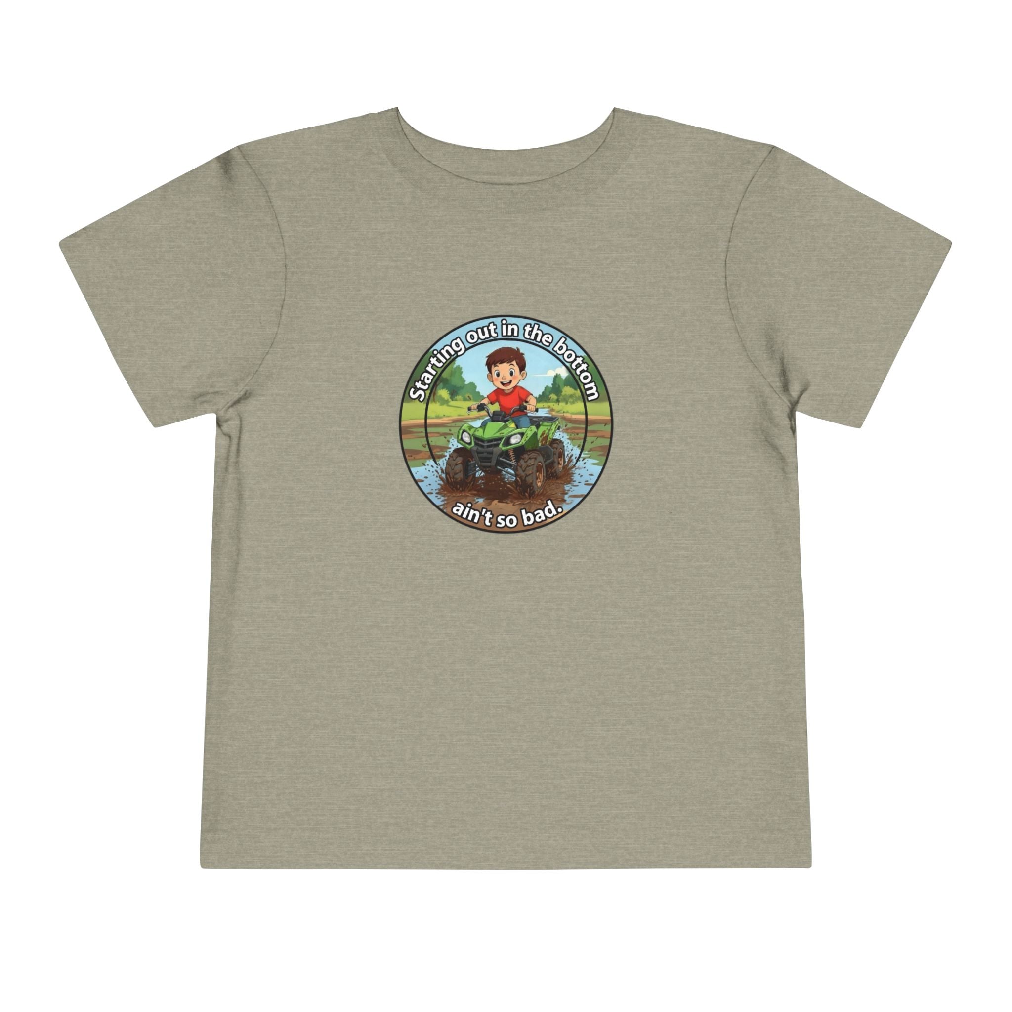 Cowbird Bottom Toddler Tee – Cute Fishing Adventure Graphic