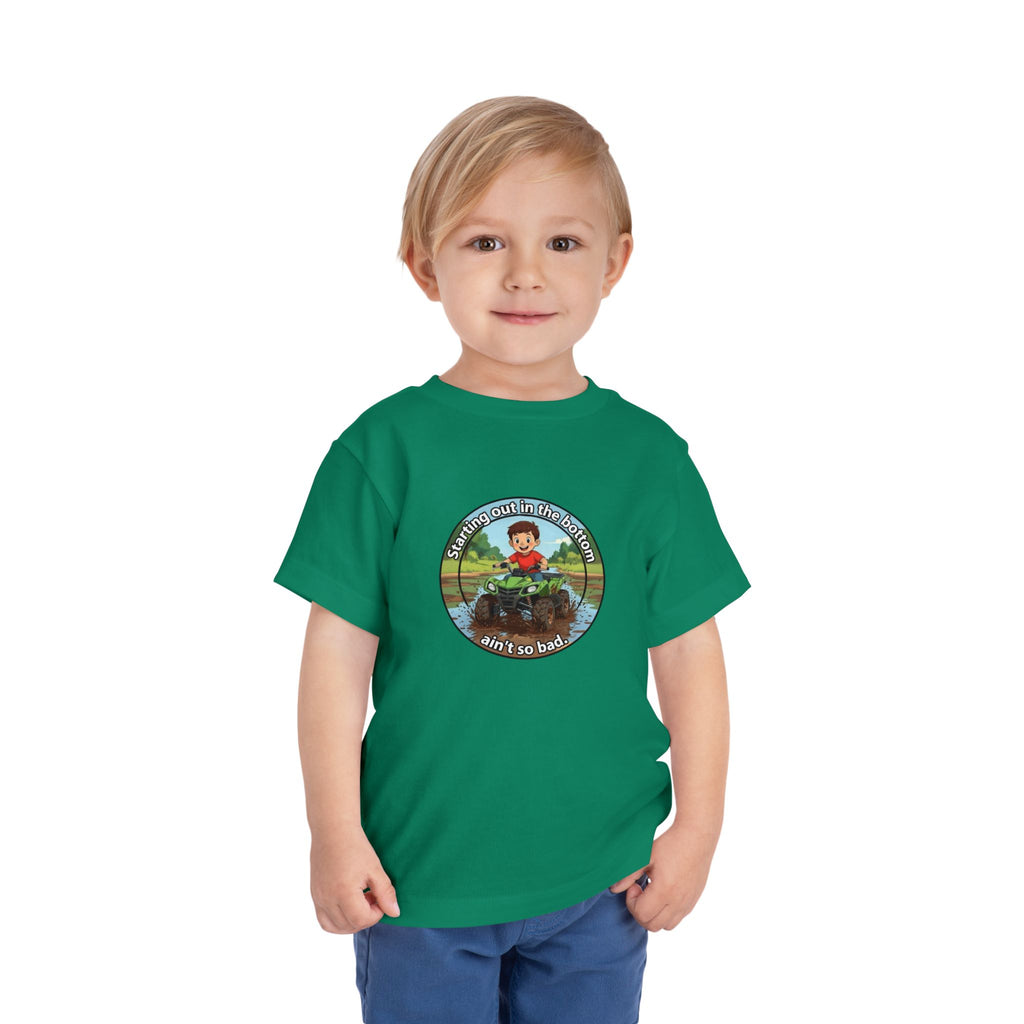 Cowbird Bottom Toddler Tee – Cute Fishing Adventure Graphic