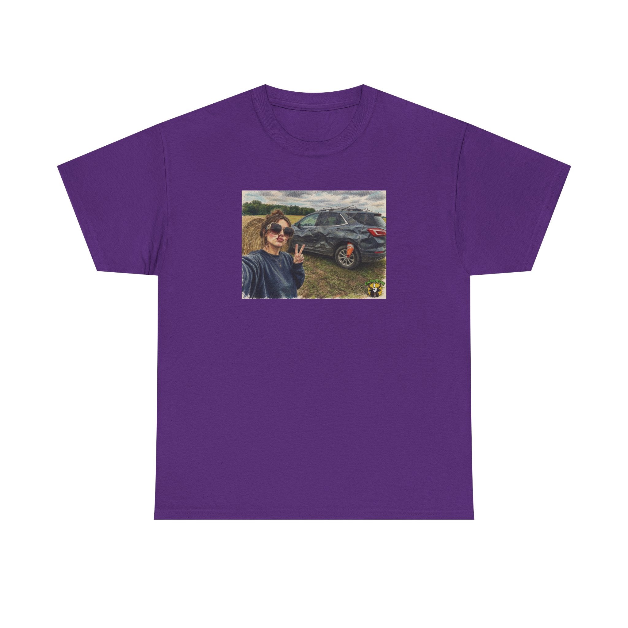 Photo Selfie Car TikTok Tee — Custom Vintage Car Selfie T-Shirt
