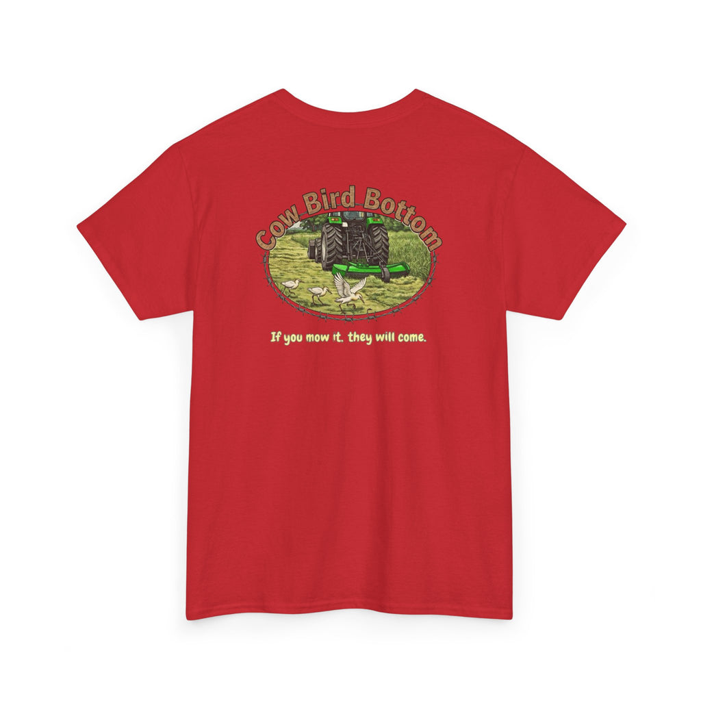 T-Shirt — Mowing Cattle Egret  Illustration Tee