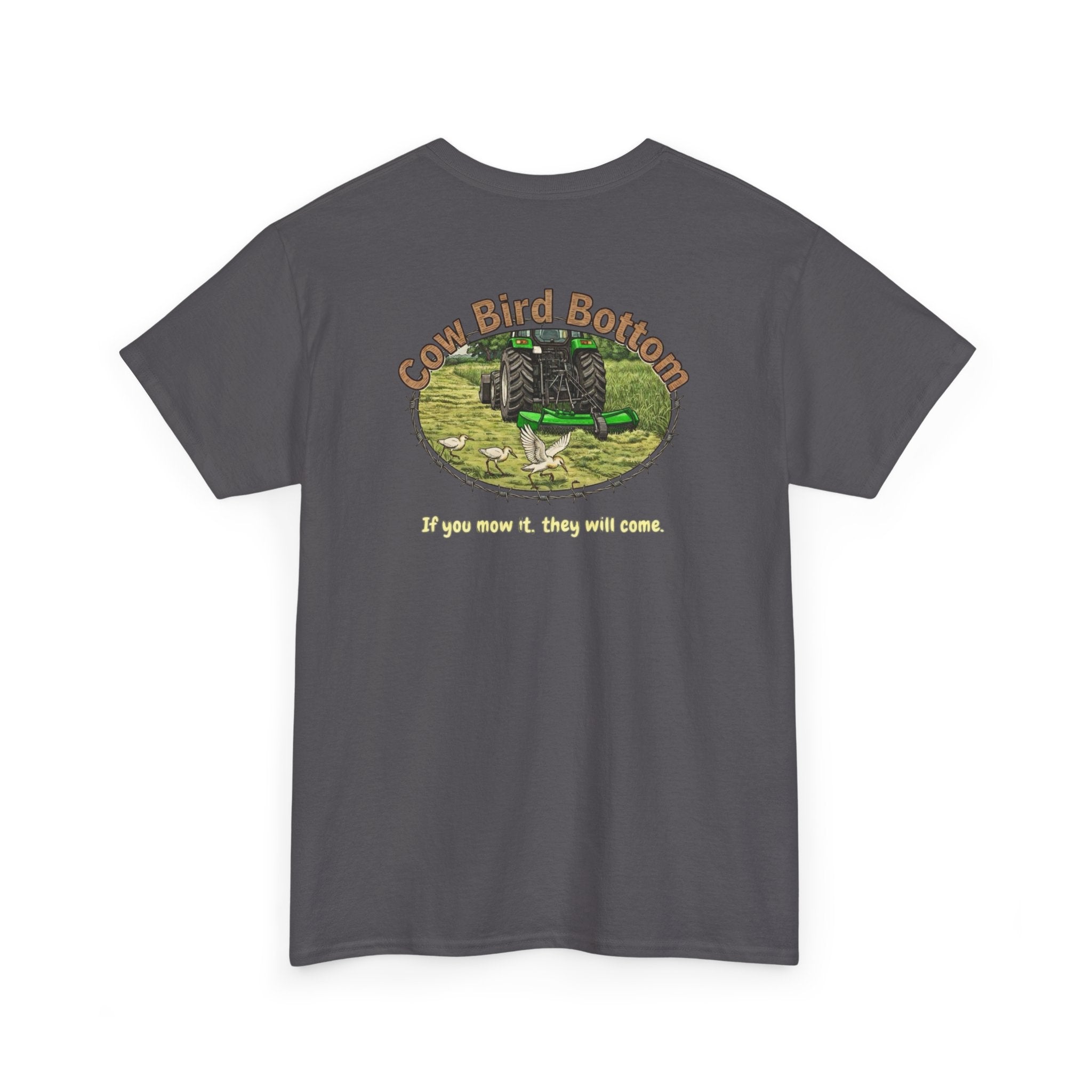 T-Shirt — Mowing Cattle Egret  Illustration Tee